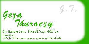 geza thuroczy business card